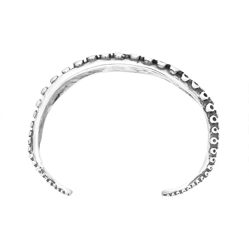 Sterling Silver Whitby Jet Octopus Tentacle Torc Bangle sold by Jura Watches product image thumbnail 2
