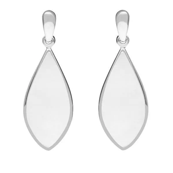 Sterling Silver Bauxite Pointed Pear Drop Earrings sold by Jura Watches