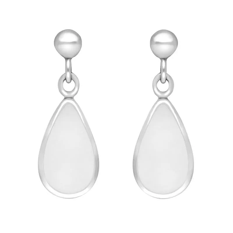 Sterling Silver Bauxite Drinky Tear Shaped Drop Earrings sold by Jura Watches