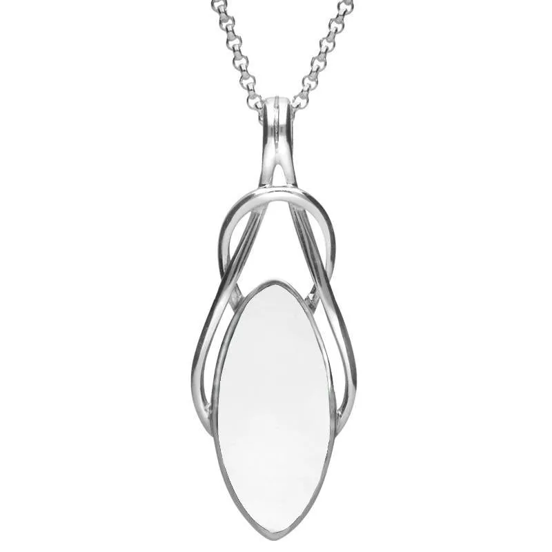 Sterling Silver Bauxite Marquise Celtic Twist Necklace sold by Jura Watches