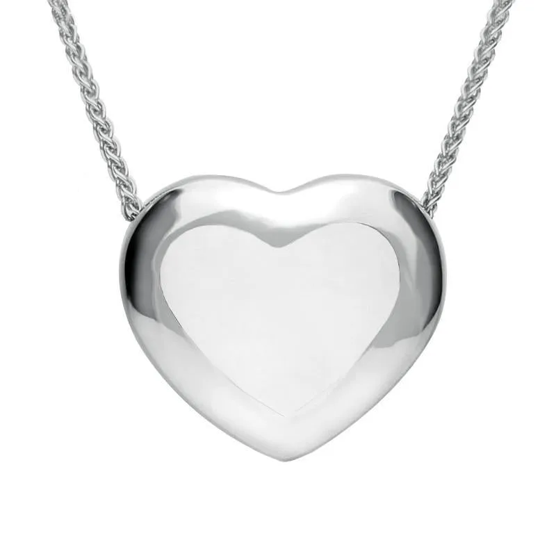 Sterling Silver Bauxite Framed Heart Necklace sold by Jura Watches
