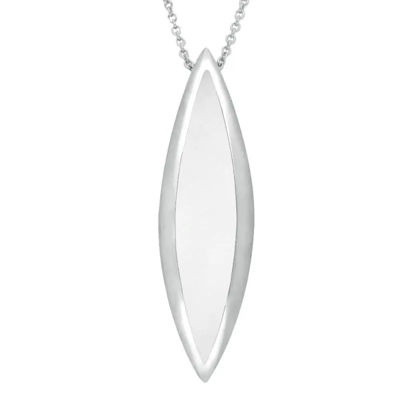 Sterling Silver Bauxite Toscana Long Marquise Necklace sold by Jura Watches