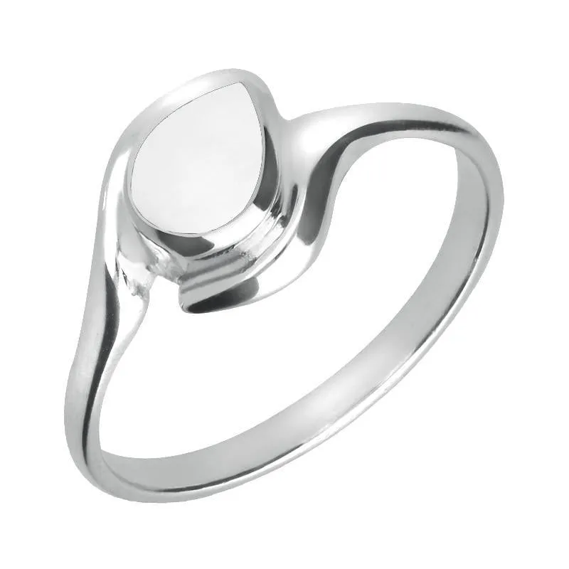 Sterling Silver Bauxite Offset Pear Ring sold by Jura Watches