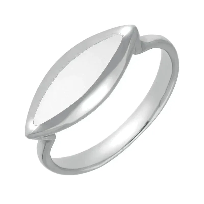 Sterling Silver Bauxite Toscana Side Marquise Ring sold by Jura Watches
