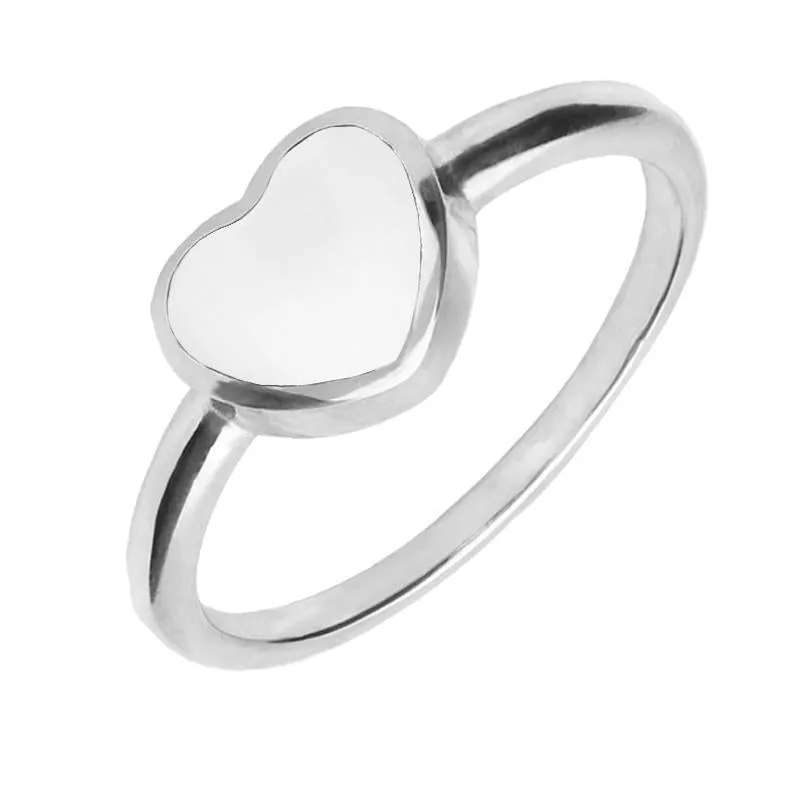 Sterling Silver Bauxite Heart Ring sold by Jura Watches