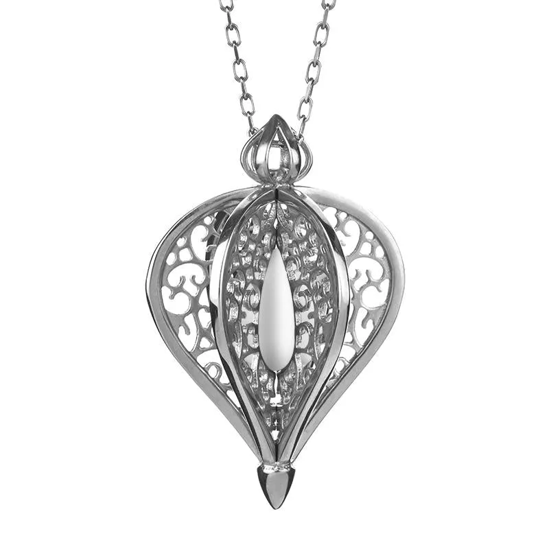 Sterling Silver Bauxite Flore Filigree Small Necklace sold by Jura Watches