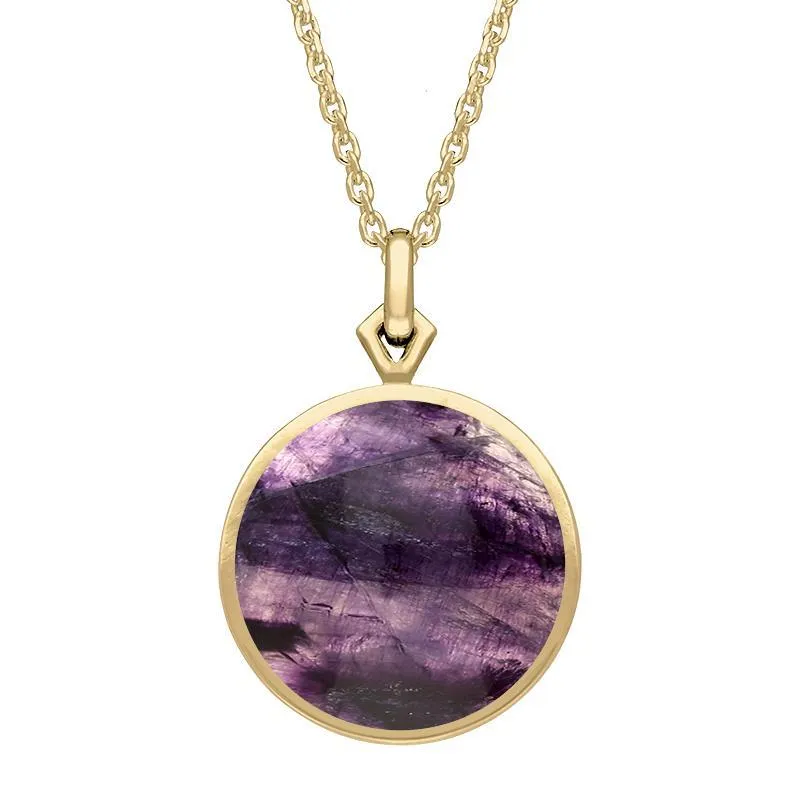 9ct Yellow Gold Blue John Flore Filigree Necklace sold by Jura Watches product image thumbnail 2