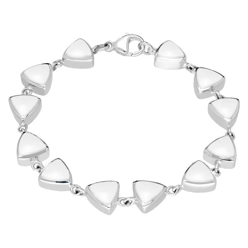Sterling Silver Bauxite Curved Triangle Bracelet sold by Jura Watches