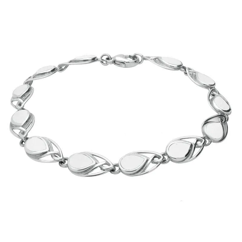 Sterling Silver Bauxite Celtic Pear Shaped Bracelet sold by Jura Watches