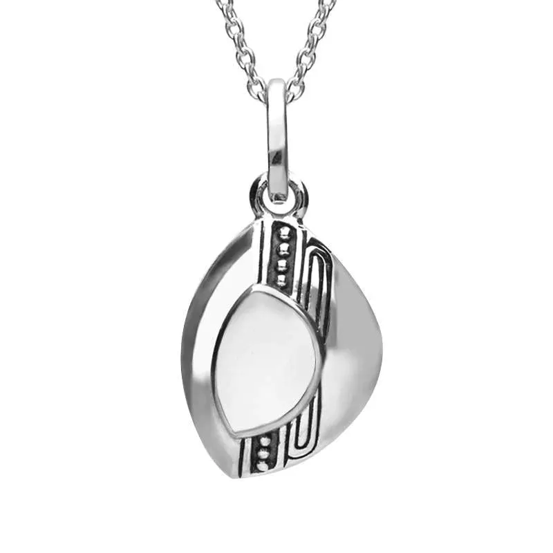 Sterling Silver Bauxite Marquise Beaded Line Necklace sold by Jura Watches