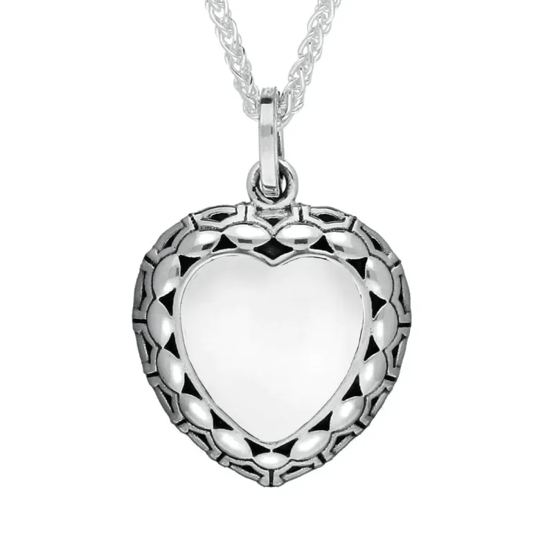 Sterling Silver Bauxite Oxidised Heart Necklace sold by Jura Watches