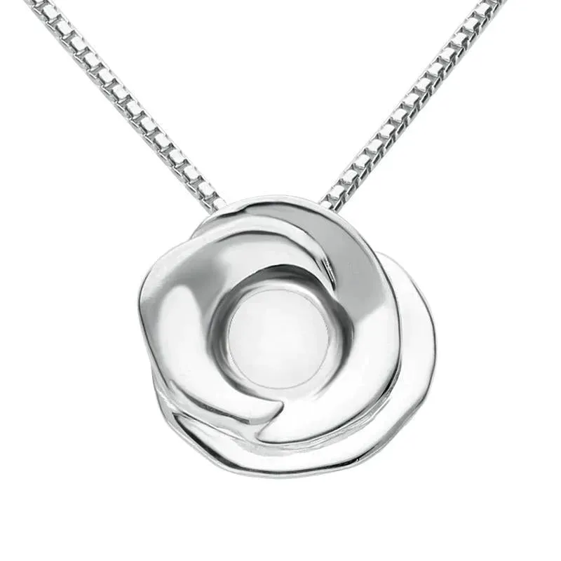 Sterling Silver Bauxite Stone Rose Necklace sold by Jura Watches