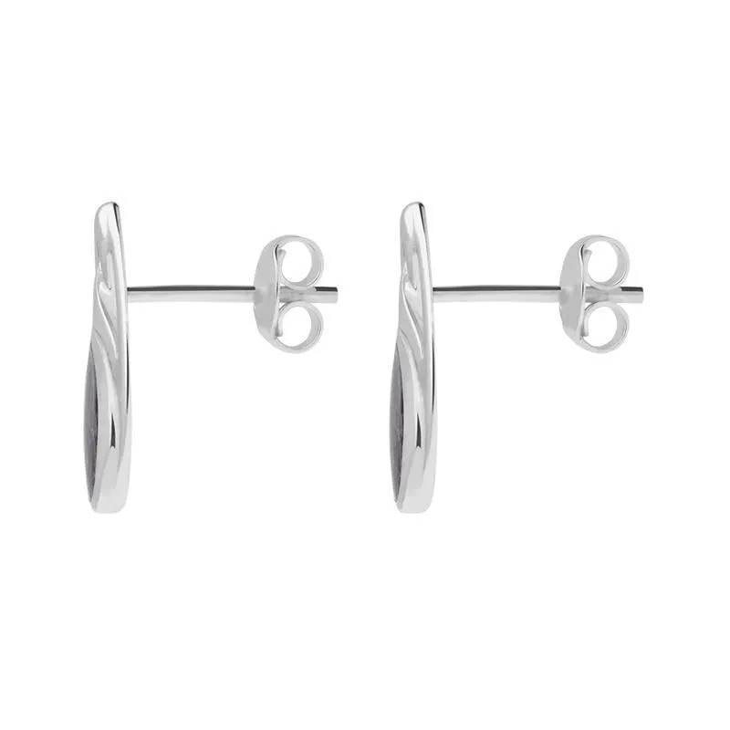 Sterling Silver Blue John Pear Shaped Celtic Stud Earrings sold by Jura Watches product image thumbnail 2