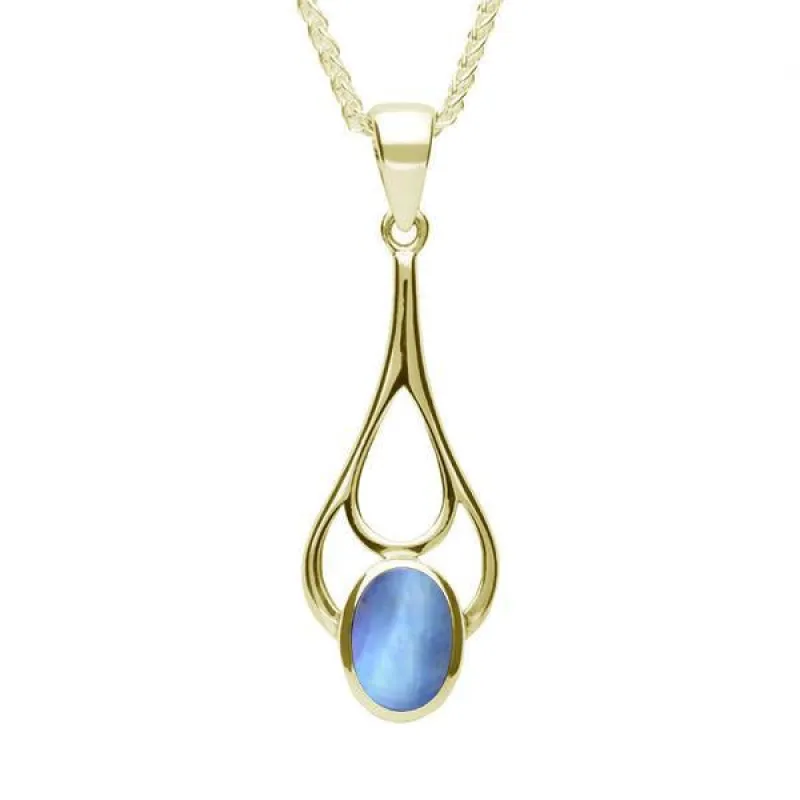 18ct Yellow Gold Moonstone Oval Spoon Necklace sold by Jura Watches