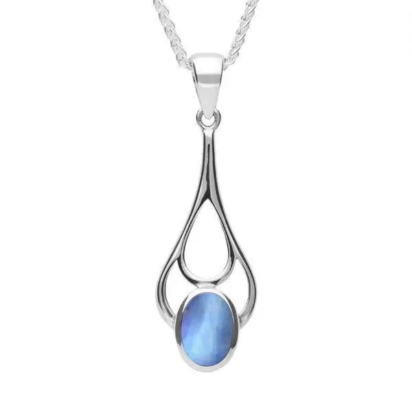 Sterling Silver Moonstone Oval Spoon Necklace sold by Jura Watches