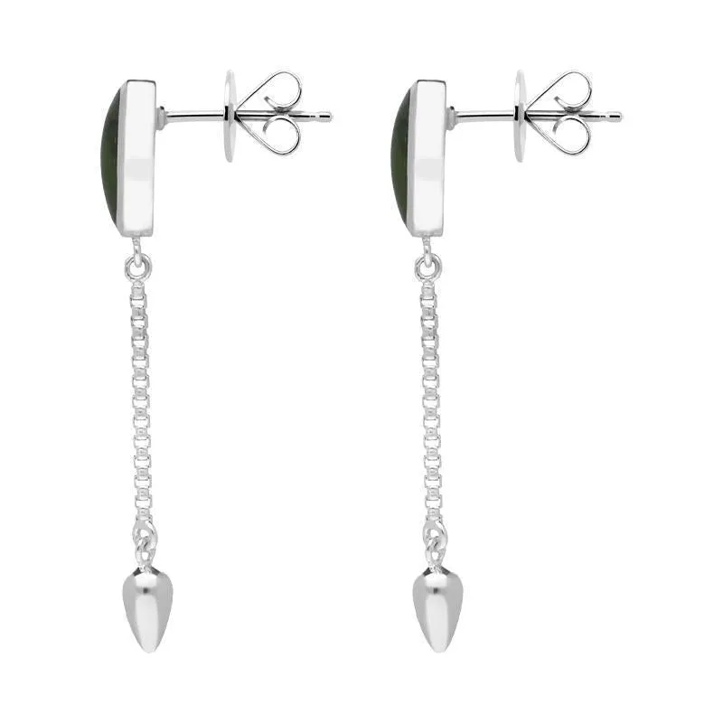 Sterling Silver Jade Lineaire Medium Drop Stud Earrings sold by Jura Watches product image thumbnail 2