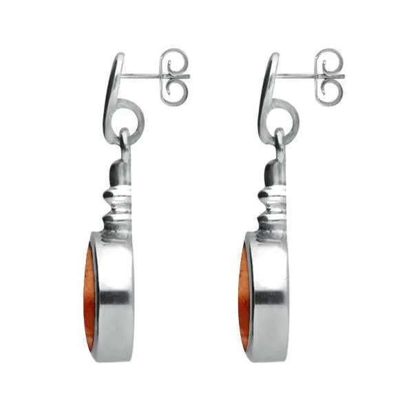 Sterling Silver Jasper Bottle Top Drop Earrings sold by Jura Watches product image thumbnail 2