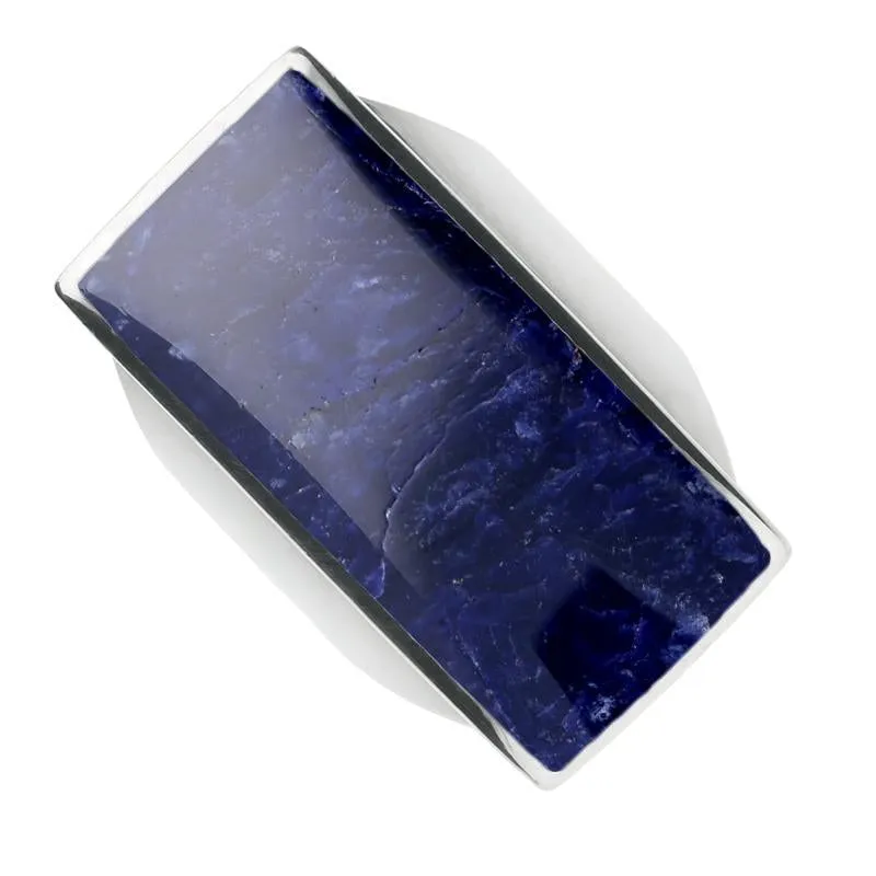 Sterling Silver Sodalite Large Oblong Ring sold by Jura Watches