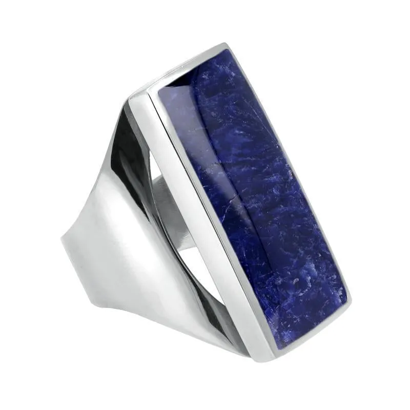 Sterling Silver Sodalite Large Oblong Ring sold by Jura Watches product image thumbnail 2