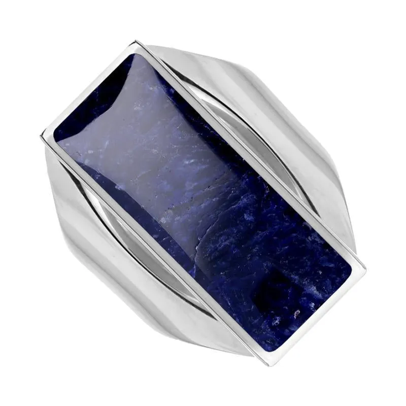 Sterling Silver Sodalite Medium Oblong Ring sold by Jura Watches