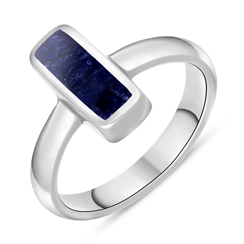 Sterling Silver Sodalite Dinky Oblong Ring sold by Jura Watches