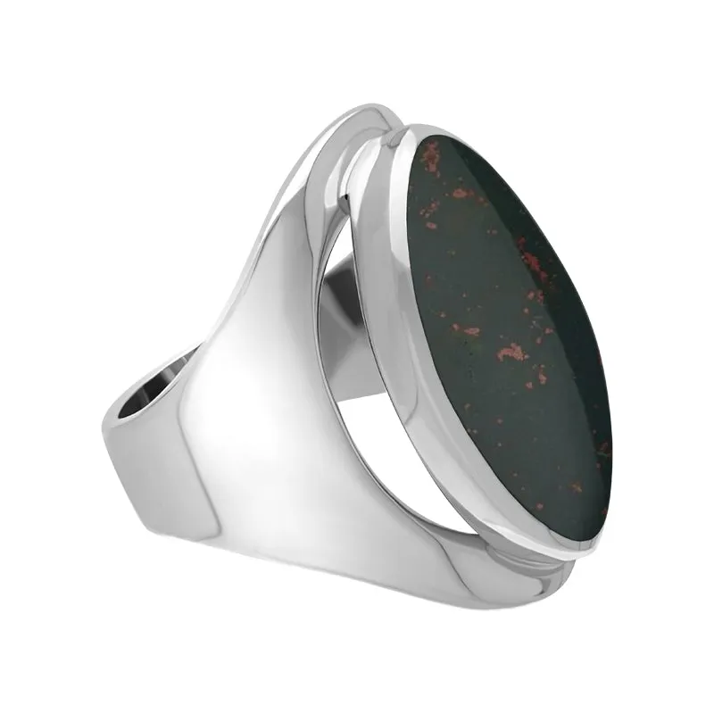 Sterling Silver Bloodstone Medium Oval Ring sold by Jura Watches product image thumbnail 2