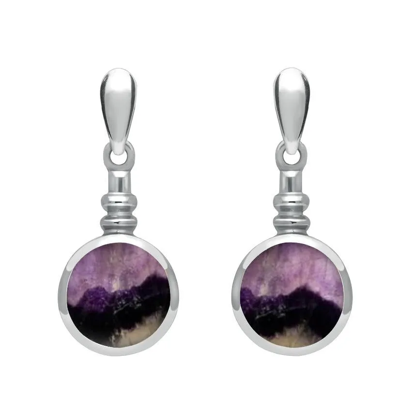 Sterling Silver Blue John Round Bottletop Two Piece Set sold by Jura Watches product image thumbnail 2