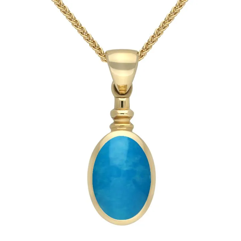 9ct Yellow Gold Turquoise Bottletop Necklace sold by Jura Watches