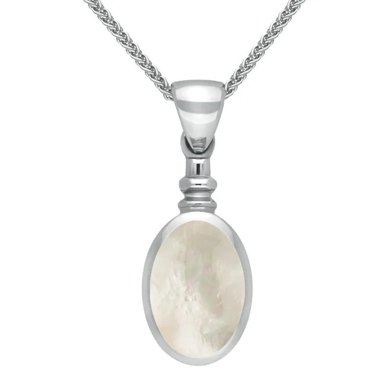 Sterling Silver Mother Of Pearl Bottletop Necklace sold by Jura Watches