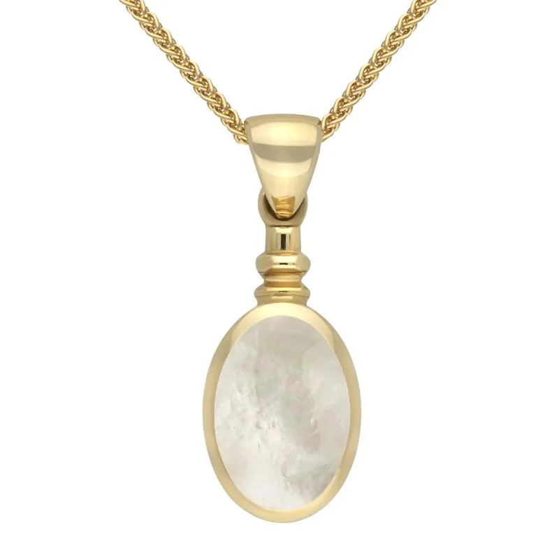 9ct Yellow Gold Mother Of Pearl Bottletop Necklace sold by Jura Watches
