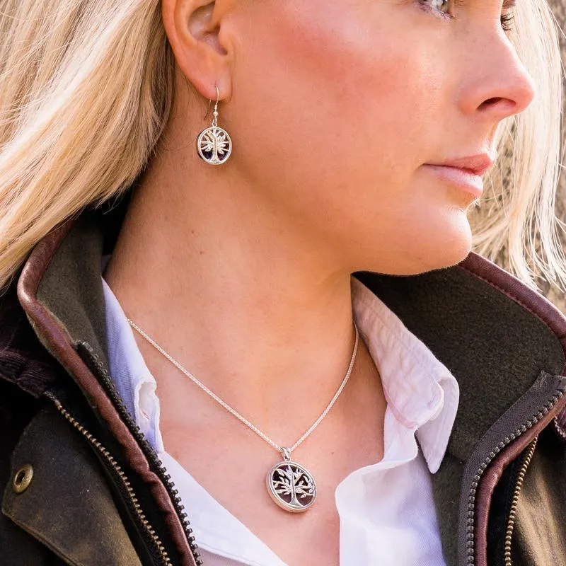 Sterling Silver Blue John Large Round Tree of Life Necklace sold by Jura Watches product image thumbnail 2