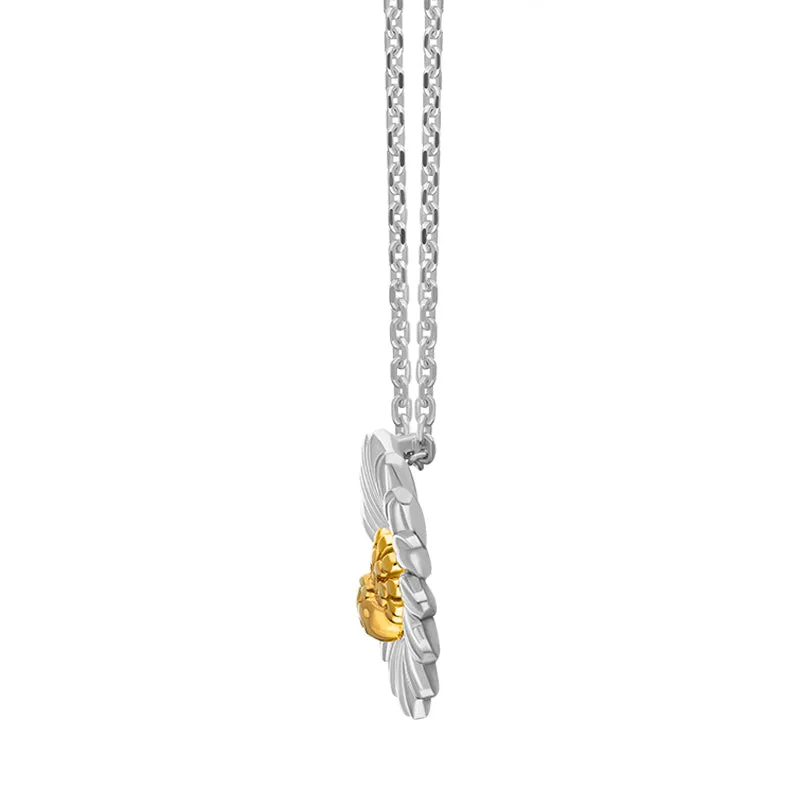 Yellow Gold Plated Sterling Silver Daisy Necklace sold by Jura Watches product image thumbnail 2