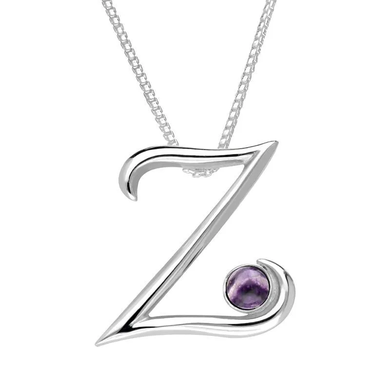 Sterling Silver Blue John Love Letters Initial Z Necklace sold by Jura Watches