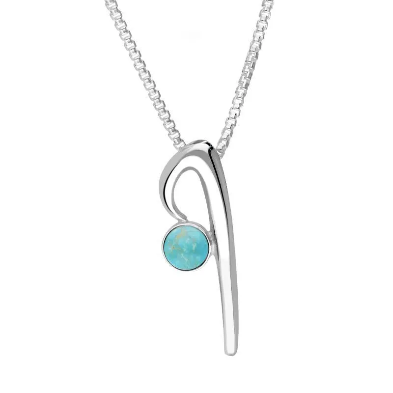 Sterling Silver Turquoise Love Letters Initial I Necklace sold by Jura Watches