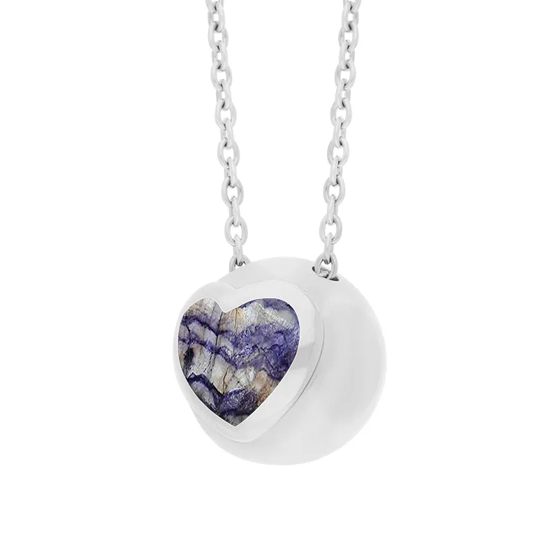 Sterling Silver Blue John Heart Sphere Necklace sold by Jura Watches product image thumbnail 2