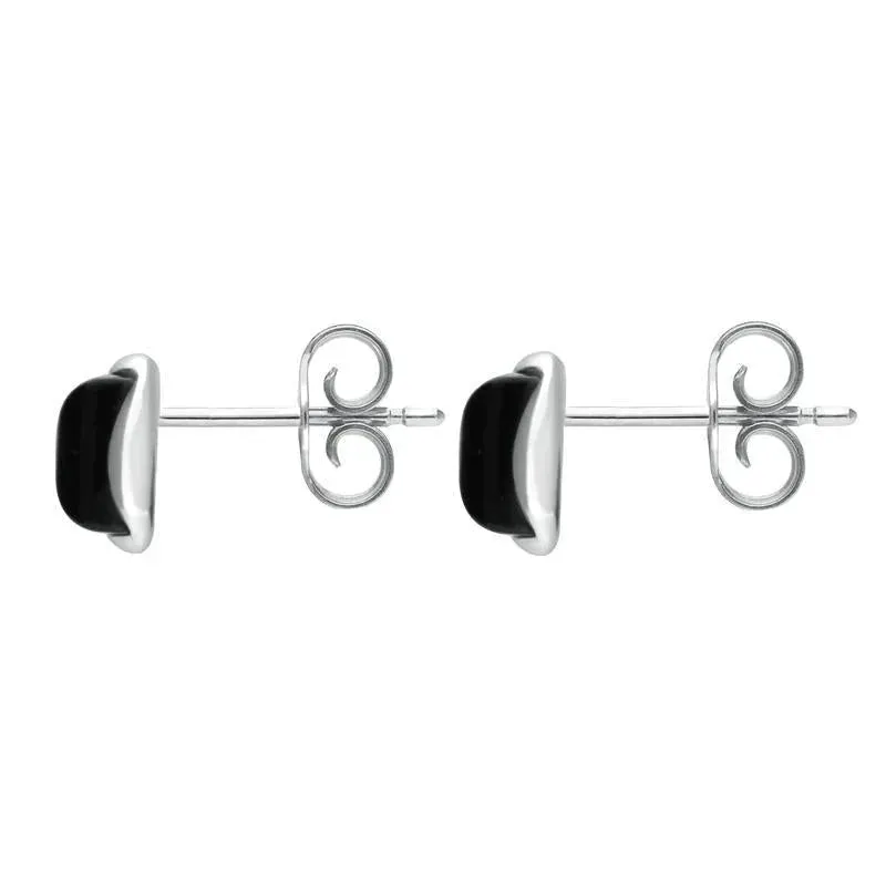 Sterling Silver Whitby Jet Square Stud Earrings sold by Jura Watches product image thumbnail 2
