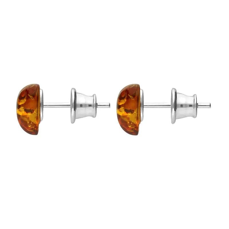 Sterling Silver Amber Heart Stud Earrings sold by Jura Watches product image thumbnail 2