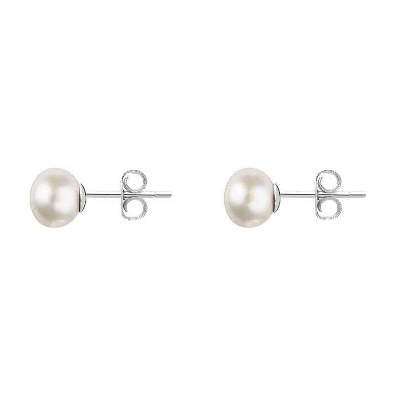 Sterling Silver White Freshwater Pearl 4mm Stud Earrings sold by Jura Watches product image thumbnail 2