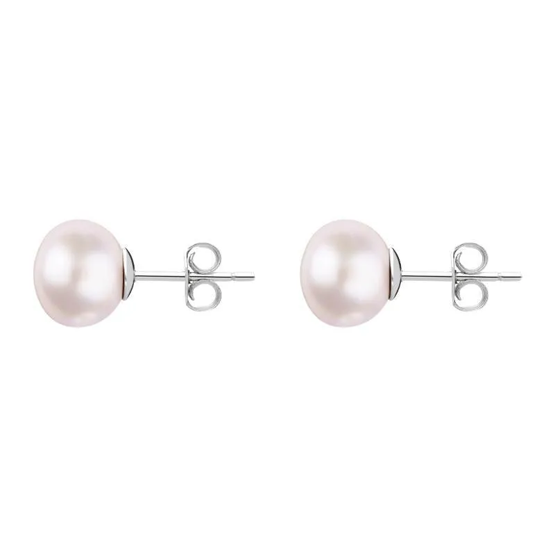 Sterling Silver 6mm Pink Freshwater Pearl Stud Earrings sold by Jura Watches product image thumbnail 2