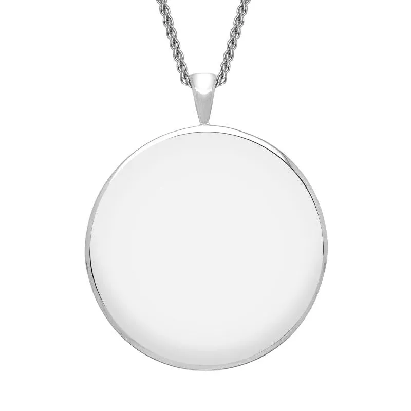 Sterling Silver Bauxite Round Classic Large Necklace sold by Jura Watches