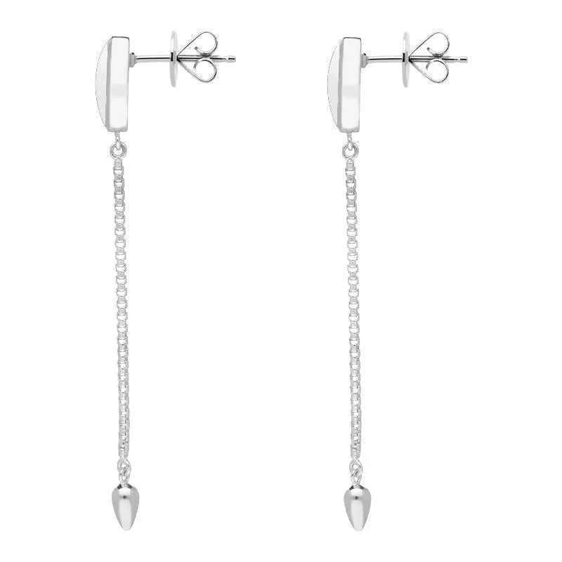 Sterling Silver Bauxite Lineaire Long Drop Stud Earrings sold by Jura Watches product image thumbnail 2