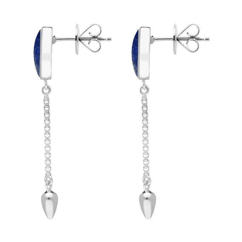 Sterling Silver Lapis Lazuli Lineaire Medium Drop Stud Earrings sold by Jura Watches product image thumbnail 2