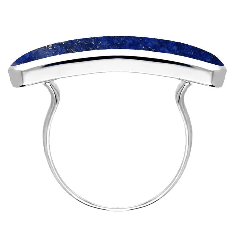 Sterling Silver Lapis Lazuli Lineaire Long Oval Ring sold by Jura Watches product image thumbnail 2