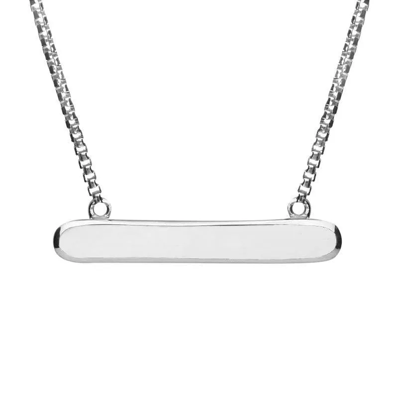 Sterling Silver Bauxite Lineaire Oval Necklace sold by Jura Watches