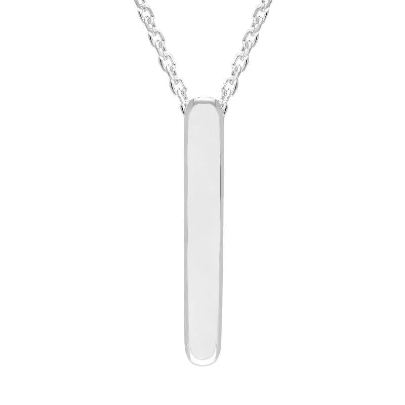 Sterling Silver Bauxite Lineaire Drop Oval Necklace sold by Jura Watches