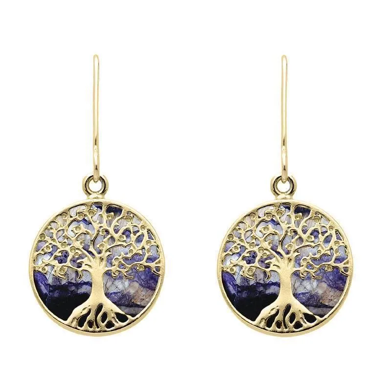 9ct Yellow Gold Blue John Small Round Tree of Life Two Piece Set sold by Jura Watches product image thumbnail 3