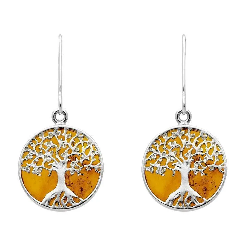 Sterling Silver Amber Small Round Tree of Life Two Piece Set sold by Jura Watches product image thumbnail 3
