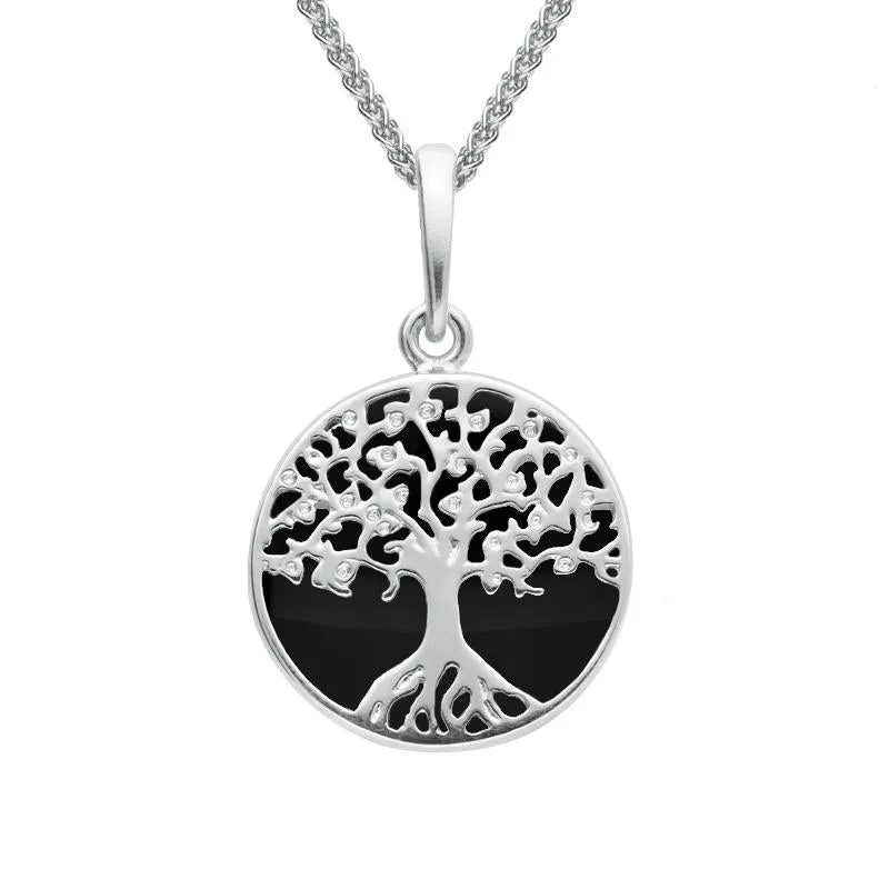 Sterling Silver Whitby Jet Small Round Tree of Life Two Piece Set sold by Jura Watches product image thumbnail 2