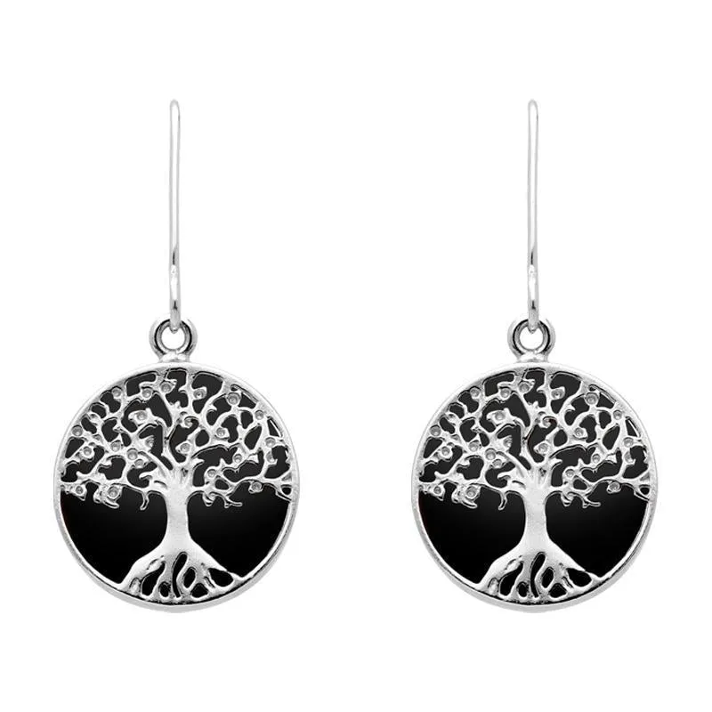 Sterling Silver Whitby Jet Small Round Tree of Life Two Piece Set sold by Jura Watches product image thumbnail 3