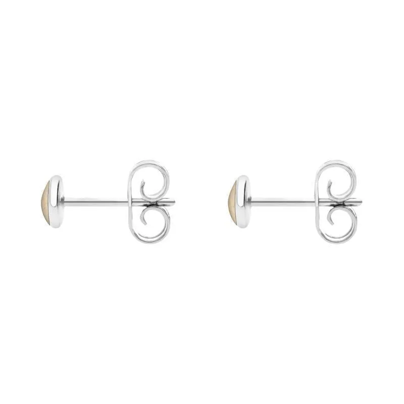 Sterling Silver Coquina 4mm Classic Small Round Stud Earrings sold by Jura Watches product image thumbnail 2